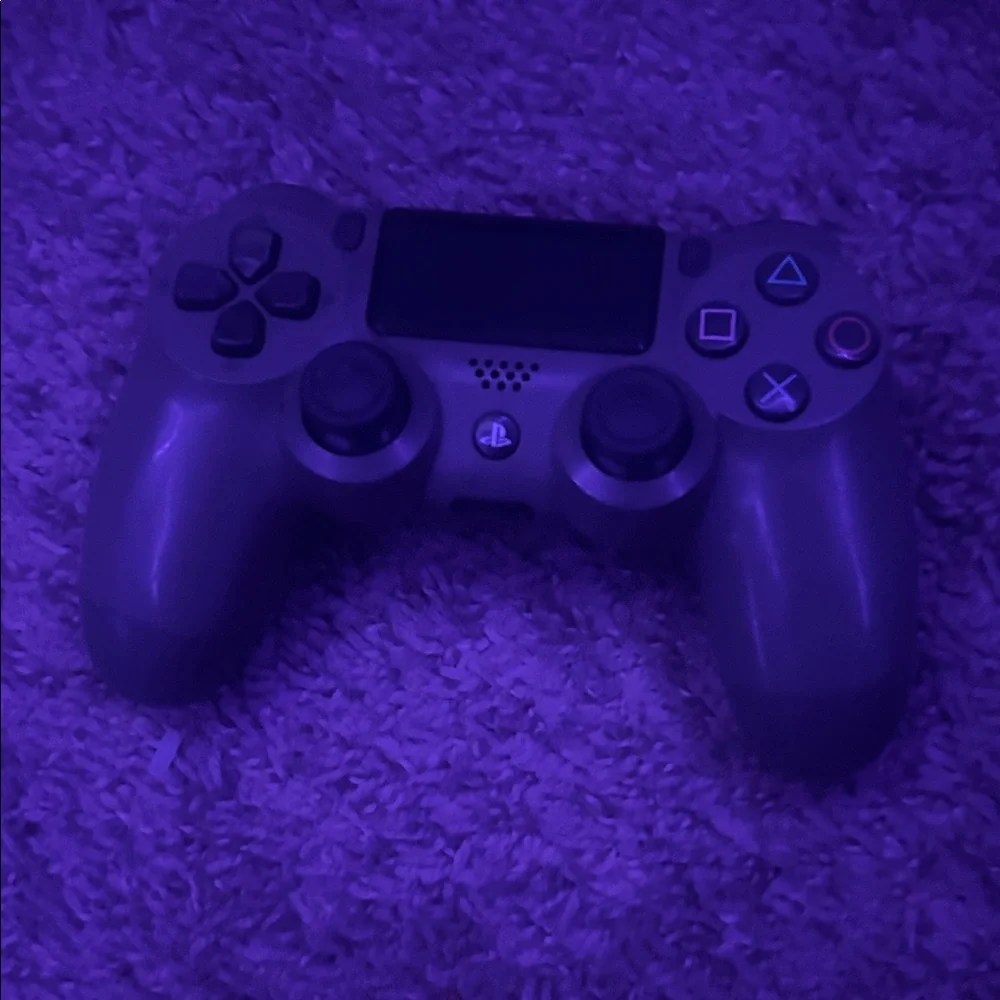 Sony PlayStation Console with Game Set - Black and Purple